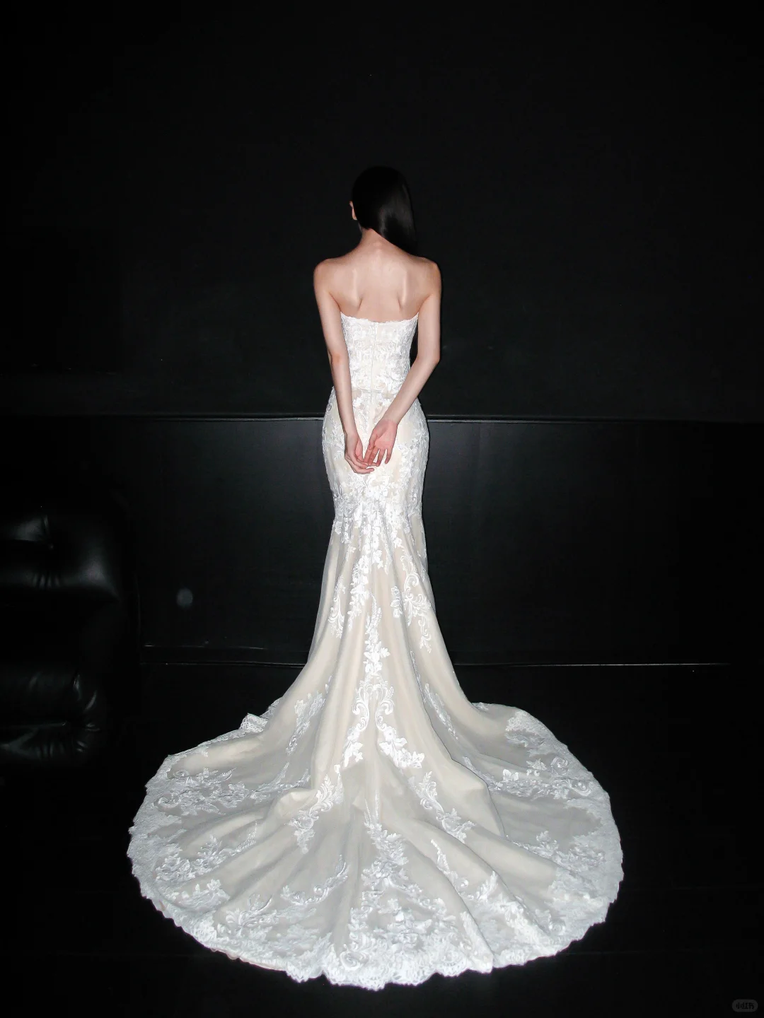 Elegant Sheath Sweetheart Neck White Lace Long Wedding Dress SH6675