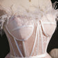 Pink Sweetheart Neck Tulle Lace Short Prom Dress Homecoming Dress SH1703