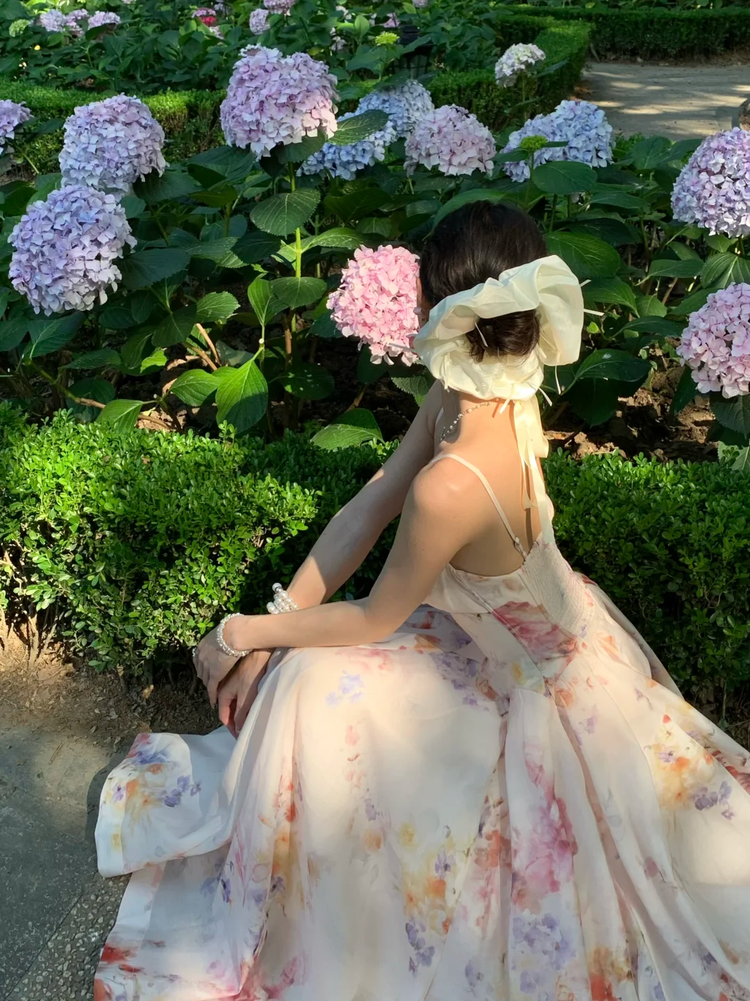 Gentle Pink A Line Spaghetti Strap Print Floral Satin Prom Dress Party Dresses SH4599