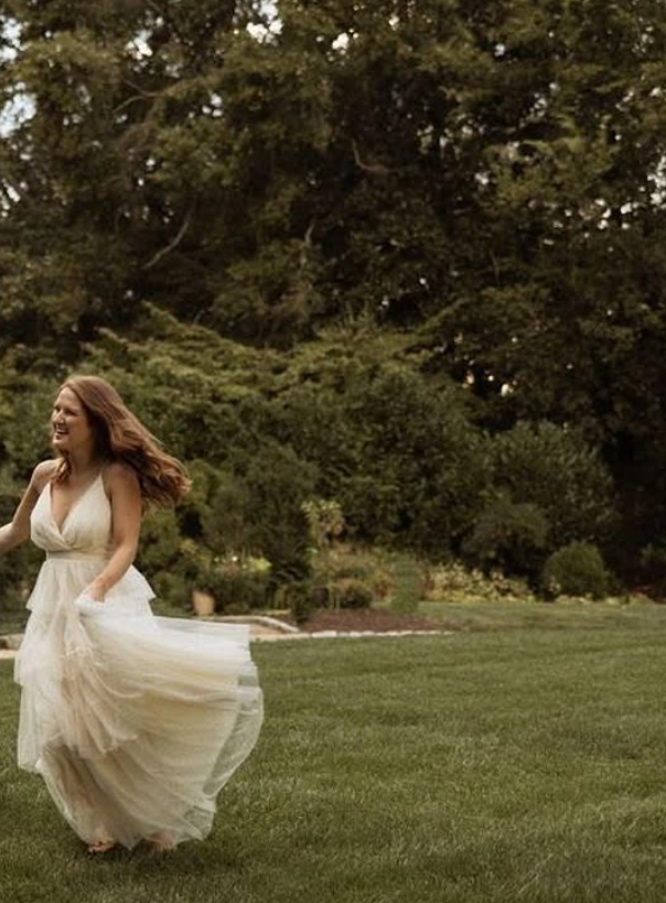 Apricot Ball Gown Spaghetti Strap Layered Tulle Prom Dress Wedding Guest Dress SH4750