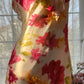 Flowy Mermaid Spaghetti Strap Print Flower Beaded Chiffon Party Dress SH3291