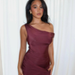 Elegant Sheath Off the Shoulder Satin Long Prom Dress Evening Dress SH8975