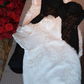 White Sheath Strapless Lace Short Homecoming Dress Evening Dress SH1862