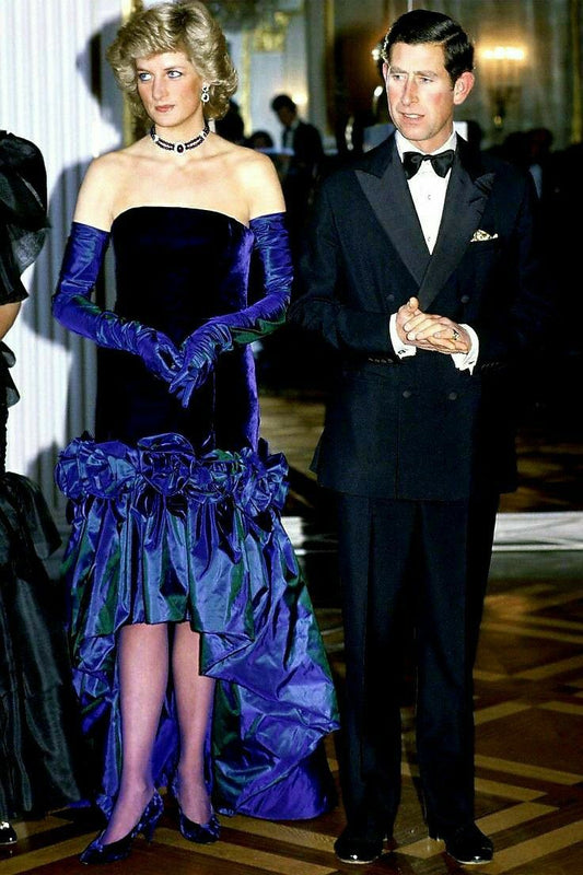 Classic Royal Blue Mermaid Strapless Velvet Satin Prom Dress Party Dress SH4108