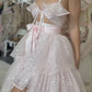 Pretty Pink A Line Spaghetti Straps Sequin Tulle Prom Dress Wedding Guest Dress with Slit SH4294