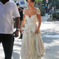 Pretty A Line Beaded Pleated White Chiffon Prom Dress 18th Birthday Dress SH4473