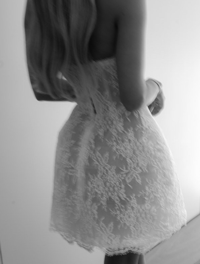 Cute A Line Strapless White Lace Short Homecoming Dress Birthday Dress SH4656