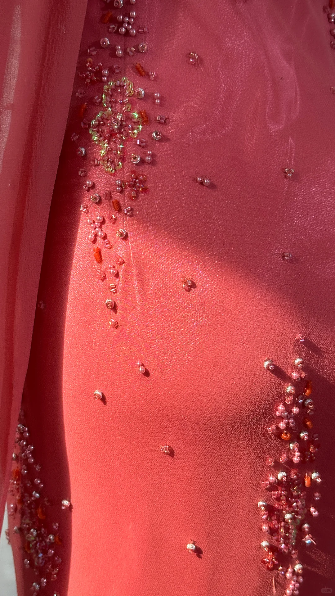 Fairy Red Mermaid Beaded Lace Chiffon Long Graduation Prom Dress SH5345