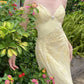 Elegant Mermaid Spaghetti Straps Yellow Chiffon Long Prom Dresses Evening Dress SH2838