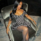 Cute A Line Straps Polka Dot Satin Short Homecoming Dress Cocktail Dress SH3357