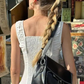White Sequare Neck A Line Prom Dress Simple Evening Dress SH1315