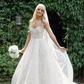 Beautiful Ball Gown Sweetheart Neck White Floral Lace Wedding Dress SH6987
