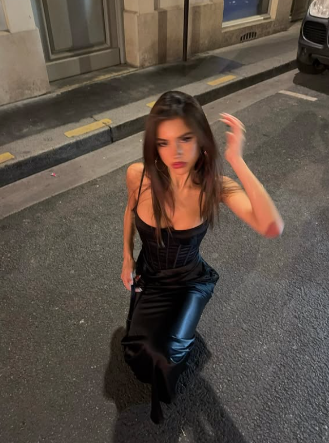 Sexy Black Mermaid Spaghetti Strap Corset Simple Satin Long Prom Dress SH5066