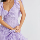 Lilac Long Prom Dress Layed Lace Evening Dress SH613