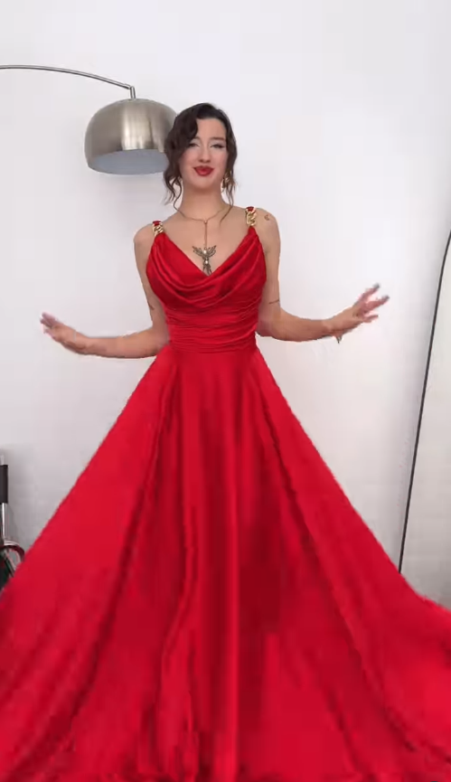 Purple A Line Straps Pleated Satin Long Prom Dress Party Dress SH4843