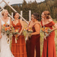 Burnt Orange Mismatched Charming Autumn Wedding Party Bridesmaid Dresses SH5578
