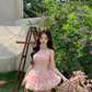 Pink A Line Strapless Appliques Tulle Short Homecoming Dress Cocktail Dress SH3129