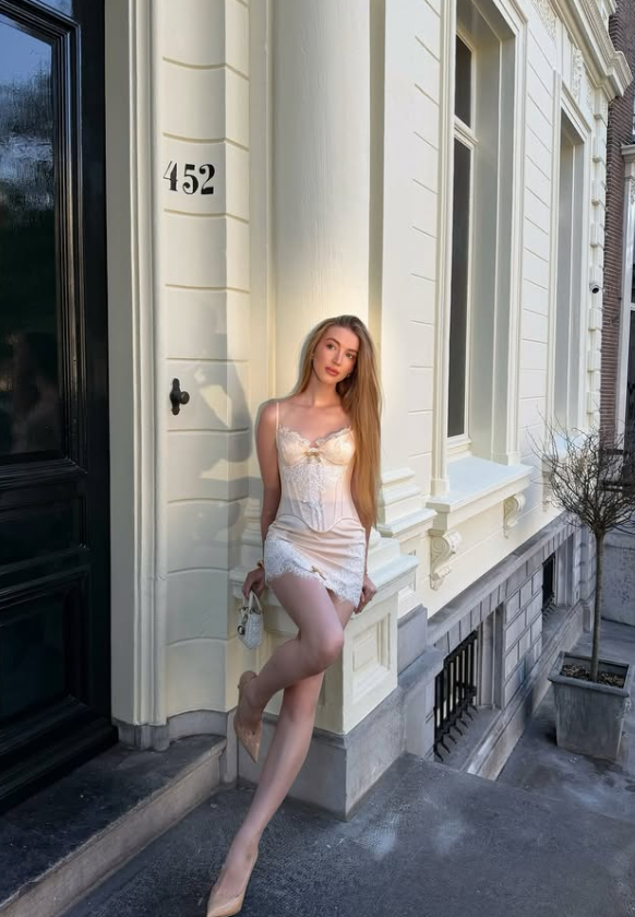 Beautiful Ivory Sheath Spaghetti Strap Lace Satin Short Prom Dress Homecoming Dress SH9037