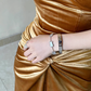 Golden A Line Spaghetti Strap Pleated Velvet Prom Dress Party Dress SH4390