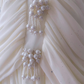 Elegant White A Line Halter Pearl Pleated Chiffon Prom Dress Vacation Dress SH4503