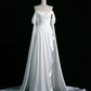 Elegant Purple Satin Prom Dress, Draped Bodice Formal Party Dress SH2500