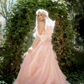 Fairy A Line Off the Shoulder Sequin Pink Tulle Long Prom Dress Evening Dress with Slit SH2214