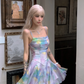 Summer Colorful A Line Spaghetti Strap Chiffon Short Homecoming Dress Outfits SH5826