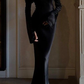 Mermaid Off The Shoulder Black Prom Dress party Evening Gown SH1294