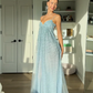 Gentle Pink A Line Spaghetti Strap Sequin Tulle Long Prom Dress Evening Dress Formal Dress SH3656