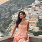 Light Pink A Line Straps Lace Cocktail Dress Homecoming Dress SH6154