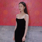 Spaghetti Straps Black Mermaid Evening Dress, Formal Prom Dress H3524