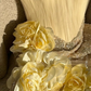 Stunning Sheath Straps Beaded Yellow Satin Tulle Short Homecoming Dress Cocktail Dress SH3194