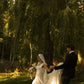 Pretty Simple A Line Straps White Lace Long Wedding Dress SH5282