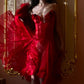 Sexy A Line Spaghetti Strap Flower Burgundy Chiffon Short Party Dress Evening Dress SH2826