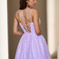 Glitter Sequins Tulle A-Line Homecoming Dress Short Party Dress SH1471