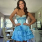 Cute A Line Sweetheart Pink Short Homecoming Dress with Beading SH7950