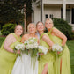 High-class A Line Sweeheart Neck White Satin Long Wedding Dress SH8455