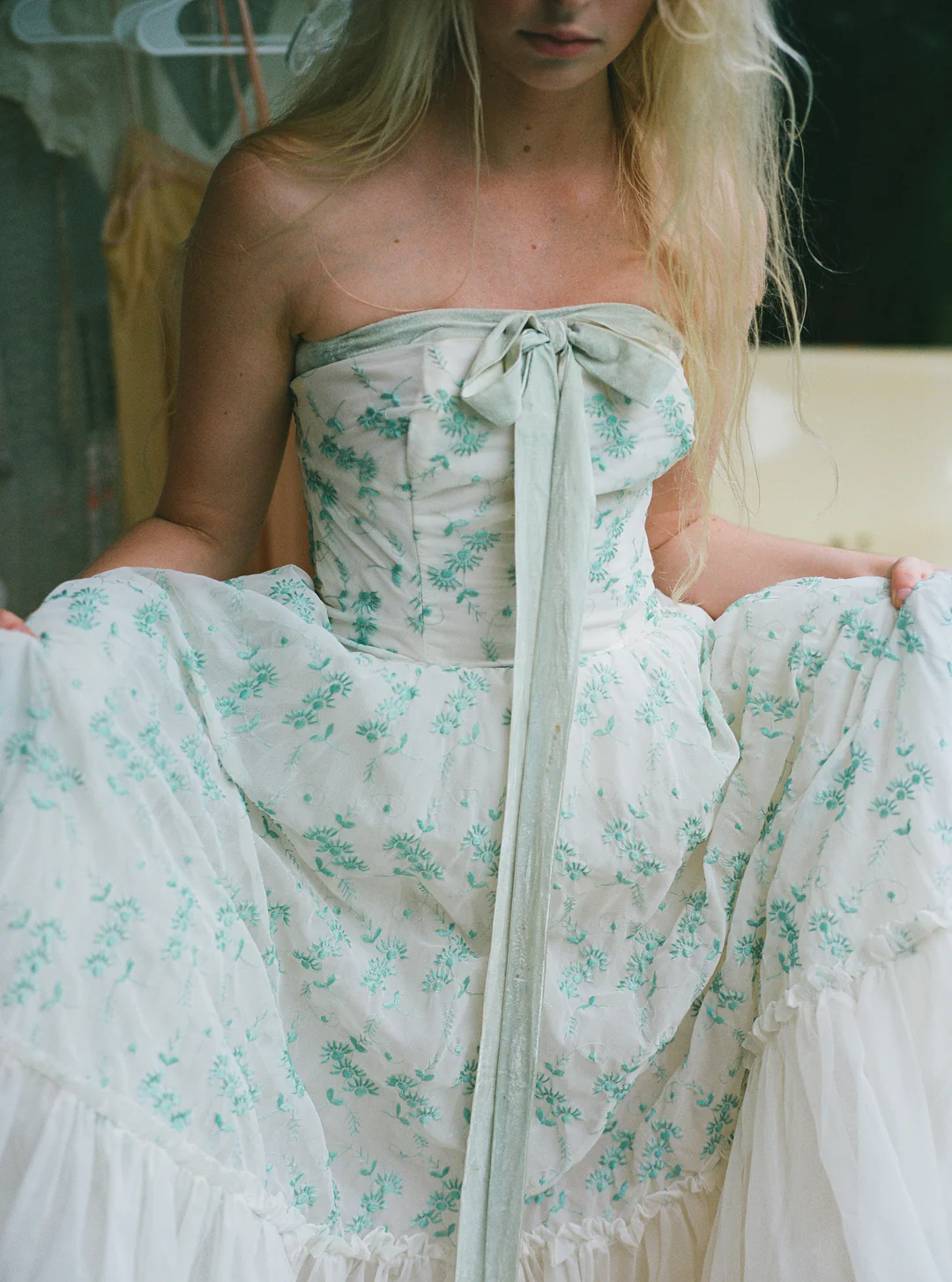 Pretty A Line Strapless Chiffon Appliques Birthday Party Dress Prom Dress Evening Dress SH4002