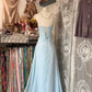 Baby Blue A Line Sweetheart Neck Beaded Chiffon Prom Dress Graduation Prom Dress SH2581