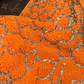 Stunning Mermaid Strapless Beaded Sequin Orange Chiffon Long Prom Dress Party Dress SH3043