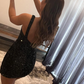 Black Sequins Sheath One Shoulder Homecoming Dress SH576