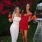 Sexy Burgundy Sheath V Neck Satin Short Prom Dress Homecoming Dress SH6003