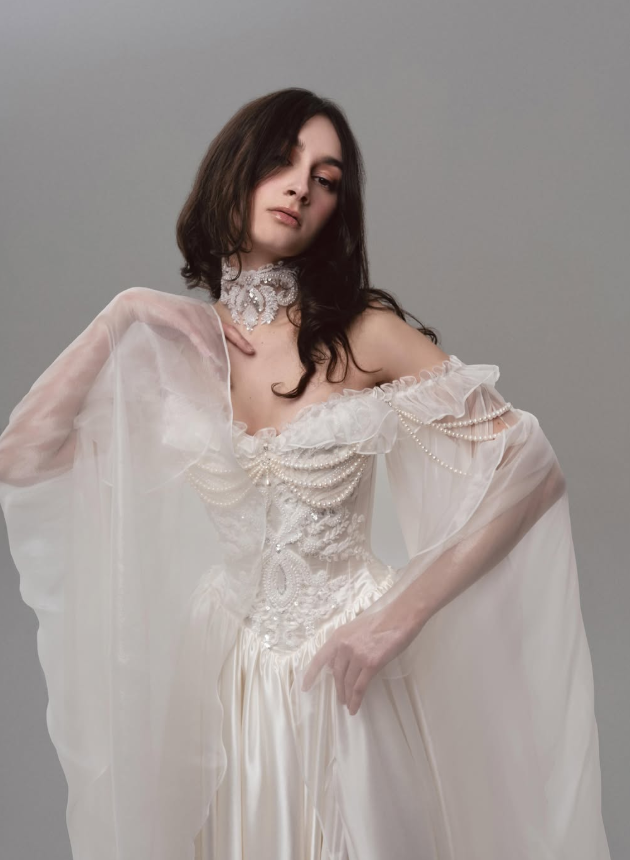 Dreamy Fairytale Ball Gown Exquisite Beaded Pearl White Satin Tulle Prom Dress Wedding Dress SH6682