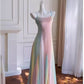 Fairytale A Line Ombre Chiffon Straps Long Prom Dress SH2482