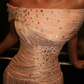 Shiny A Line Off the Shoulder Beaded Satin Long Prom Dress Evening Dress SH7302
