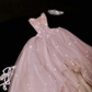 Pink A Line Sweetheart Neck Appliques Tulle Prom Dress Party Dress SH3397