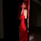 Sexy Red Spaghetti Straps Satin Prom Dress Evening Dress Date Dress SH5645