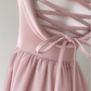 Gentle Pink A Line Straps Pleated Satin Homecoming Dress SH4507