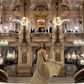 Luxurious A Line Exquisite Beaded Satin Long Graduation Prom Dress Wedding Guest Dress SH5429