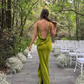 Unique Print Backless Long Prom Dress Elegant Evening Dress SH1538